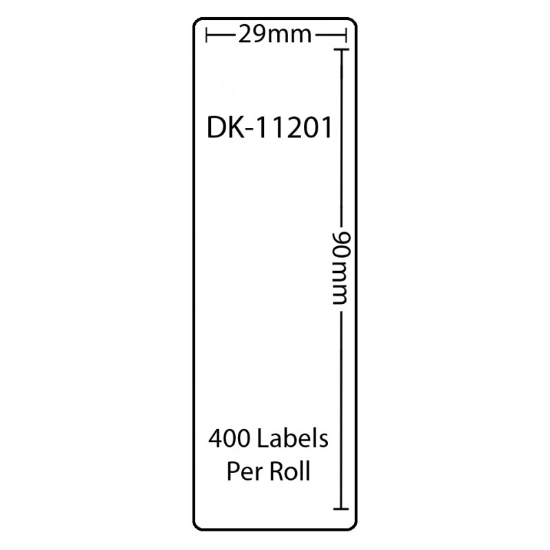 Compatible Brother White Address Labels DK-11201 29mm x 90mm (Pack Of 3)